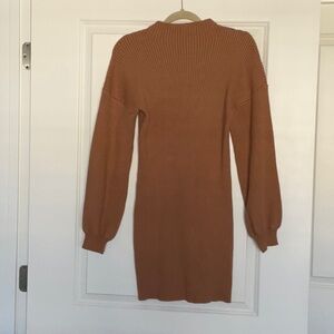 Elegant Tan Knit Dress